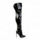 Cuissarde haute vernis noire talon 12cm Pleaser PROMO taille 38