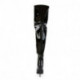 Cuissarde haute vernis noire talon 12cm Pleaser PROMO taille 38