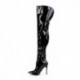 Cuissarde haute vernis noire talon 12cm Pleaser PROMO taille 38