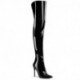 Cuissarde haute vernis noire talon 12cm Pleaser PROMO taille 38