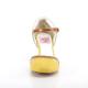 Chaussure Pin Up Rétro Jaune/Marron Vegan - Talon 7 cm - Déstockage