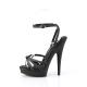 Sandale Noire Talon Aiguille 15cm Plateforme 2,5 cm | Sexy & pas chère