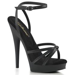 Sandale Noire Talon Aiguille 15cm Plateforme 2,5 cm | Sexy & pas chère