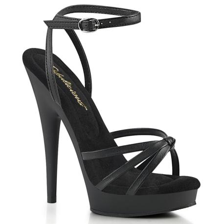 Sandale Noire Talon Aiguille 15cm Plateforme 2,5 cm | Sexy & pas chère