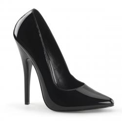Escarpin noir verni talon aiguille 15 cm - Du 35 au 46 | Pleaser Promo