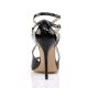 Sandale Noire Vernie à Talon aiguille sexy 12,7 cm Pleaser