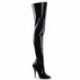 Cuissarde Noire Vernie Fetish à Talon Aiguille 12,7 cm | PROMO