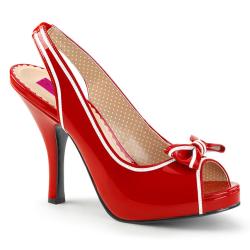 Sandale Pin-Up Rouge Vernie – Talon 11,5 cm Années 50