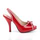 Sandale Pin-Up Rouge Vernie – Talon 11,5 cm Années 50