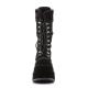 Chaussure Gothique Demonia Bear Fourrure - Bottes Plateforme Hiver