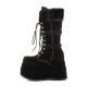 Chaussure Gothique Demonia Bear Fourrure - Bottes Plateforme Hiver