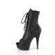 Bottine pole dance peep toe noire talon 15 cm DEL1021/BPU