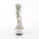 Sandale Plateforme Strass Argent - Talon 15 cm Transparent