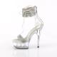 Sandale Plateforme Strass Argent - Talon 15 cm Transparent