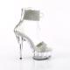 Sandale Plateforme Strass Argent - Talon 15 cm Transparent