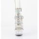 Sandale Plateforme Strass DEL656RS | Talon 15 cm Transparent