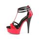 Sandales DELIGHT-663 : L'Alliance Parfaite du Rouge et Noir pour une Allure Fatale