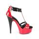 Sandales DELIGHT-663 : L'Alliance Parfaite du Rouge et Noir pour une Allure Fatale