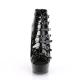 Bottine Fetish Plateforme Vinyle - 7 Brides, talon 15 cm | DEL-600-11