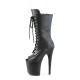Bottine pole dance peep toe noire mate à plateforme assortie et talon 20 cm Pleaser