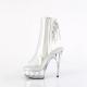 chaussure pole dance ouverte transparente à plateforme plexi et talon 15 cm Pleaser