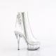 Bottine pole dance ouverte transparente à plateforme plexi et talon 15 cm Pleaser