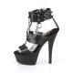 Sandales BDSM "KISS-261" : Chaînes & Anneaux et talon 15 cm
