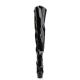 Cuissarde Sexy Vinyle Noir Verni | Talon 15cm | KISS-3010