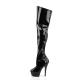 Cuissarde Sexy Vinyle Noir Verni | Talon 15cm | KISS-3010