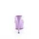 Mule pole dance transparente à plateforme violette vernis et talon 15 cm Pleaser