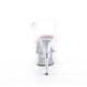 Sandale pole dance transparente à plateforme plexi et talon 15 cm Pleaser