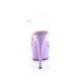 Sandale pole dance transparente à plateforme lavande verni et talon 15 cm Pleaser