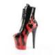 Chaussure pole dance noir & design flamme rouge talon 20 cm Pleaser FLAM1020FLM/B-RMPU/M