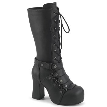 Chaussures Gothiques Femme Demonia Cult GOT152 - Bottes Harnais Plateforme Dissimulée
