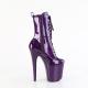 Chaussure pole dance violette paillettée talon 20 cm FLAM1040GP
