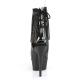 Bottine pole exotic noire ouverte à franges strass avec talon 15 cm Pleaser
