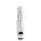 bottine pole dance peep toe blanche talon 15 cm Pleaser DEL1021/W/M