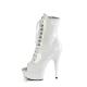bottine pole dance peep toe blanche talon 15 cm Pleaser DEL1021/W/M