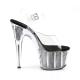 Sandale pole dance transparente à plateforme plexi/strass | Adore