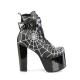 Bottines Toiles Araignée Boucle Cercueil Goth Demonia Cult Torment-51 Femme -