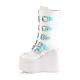 Bottes Blanches Holographiques Gothiques à sangles Demonia Cult Swing-230