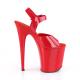 Chaussure pole dance rouge talon 20 cm Pleaser FLAM808N/RTPU/M