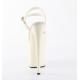 Chaussure pole dance blanche talon 20 cm Pleaser FLAM809/O-WPU/M