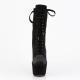 Chaussure pole dance noire talon 18 cm Pleaser ADO1045VEL/B/M