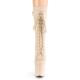 Chaussure pole dance beige talon 20 cm Pleaser FLAM1050FS/BEFS/M