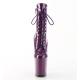 Bottine pole dance violet verni à plateforme assortie vernis et talon 20 cm Pleaser