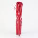 Bottine pole dance rouge rubis verni à plateforme assortie vernis et talon 20 cm Pleaser