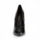 Escarpin noir verni Pleaser talon aiguille 12 cm grande taille 46