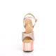 Chaussure pole exotic rose gold talon 18 cm Pleaser ADO709HM/RGDMPU/ROCH