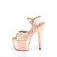 Chaussure pole exotic rose gold talon 18 cm Pleaser ADO709HM/RGDMPU/ROCH
